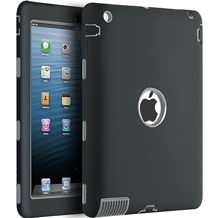 iPad 2 3 4 Hülle, BENTOBEN iPad 2 3 4 Schutzhülle stoßfest robustfest PC Silikon Cover Schutzrahmen 3 in 1 Heavy Duty Case Et