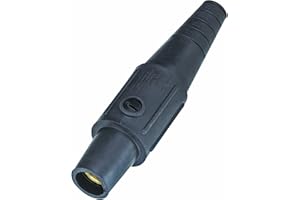 MARINCO POWER PRODUCTS Marinco CLS40FB-A CLS Cam Type Series 16 Inline — Single Pin Connectors — Female Plug Pin — 600 Volt, 2/0-4/0 AWG — Black (A)