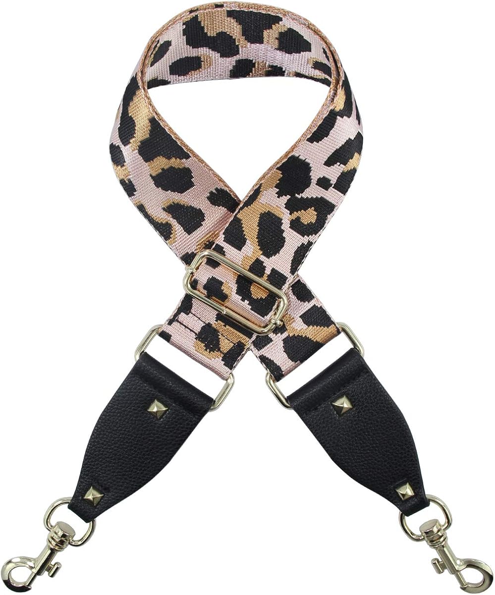 Wide Handbag&Purse Strap Broad Multicolor Striped Guitar Style