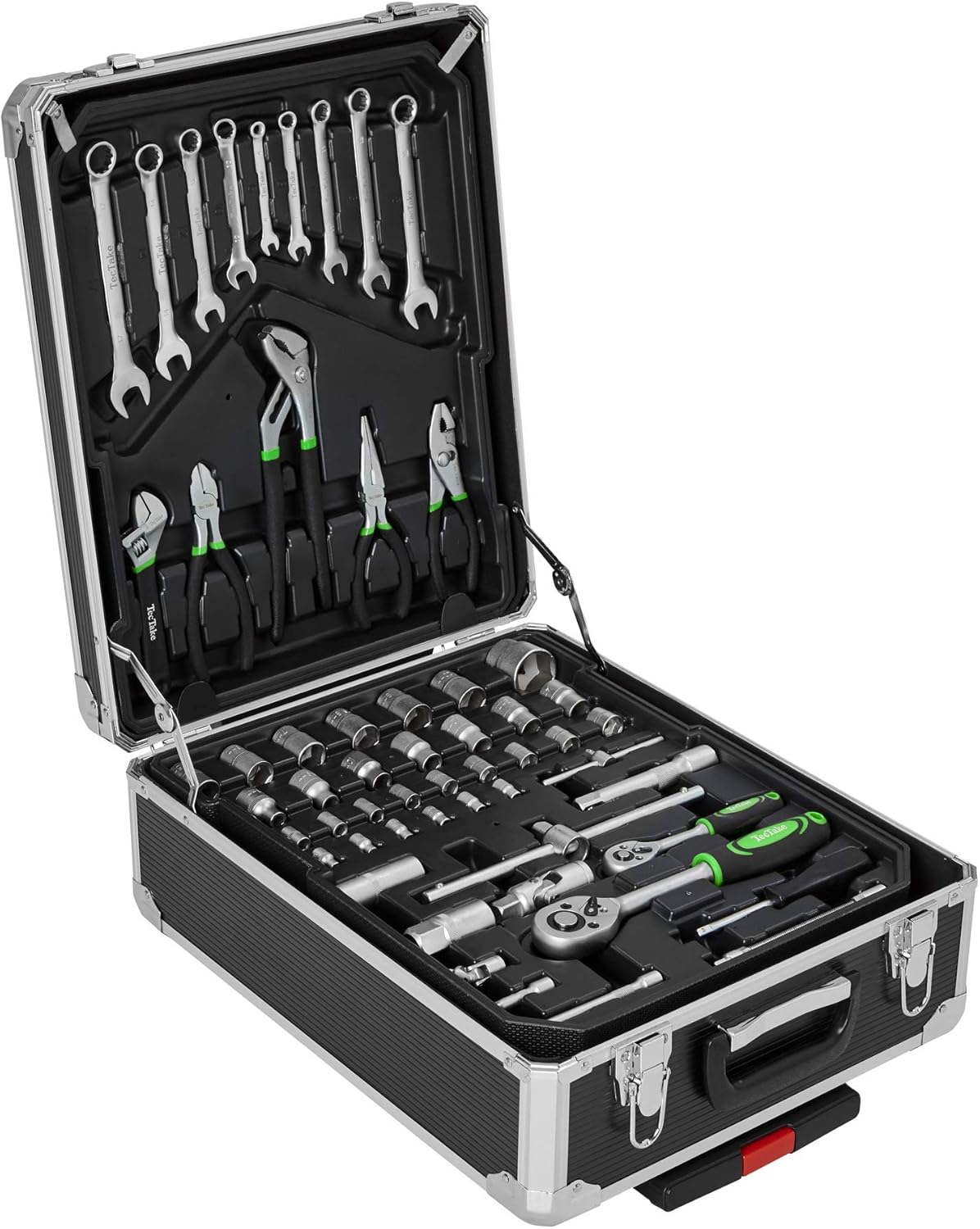 Super Saturday TecTake 799 Pcs Aluminium Metal Tool Box Kit Set Storage