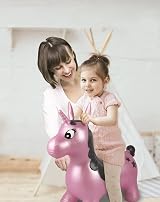 LEXIBOOK Inflatable Jumping Unicorn Pink Indoor Outdoor Balance Motor Skills 3+ view 3