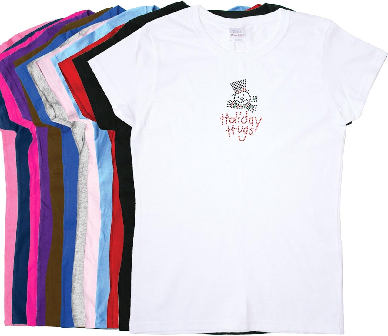 red sparkly christmas tops