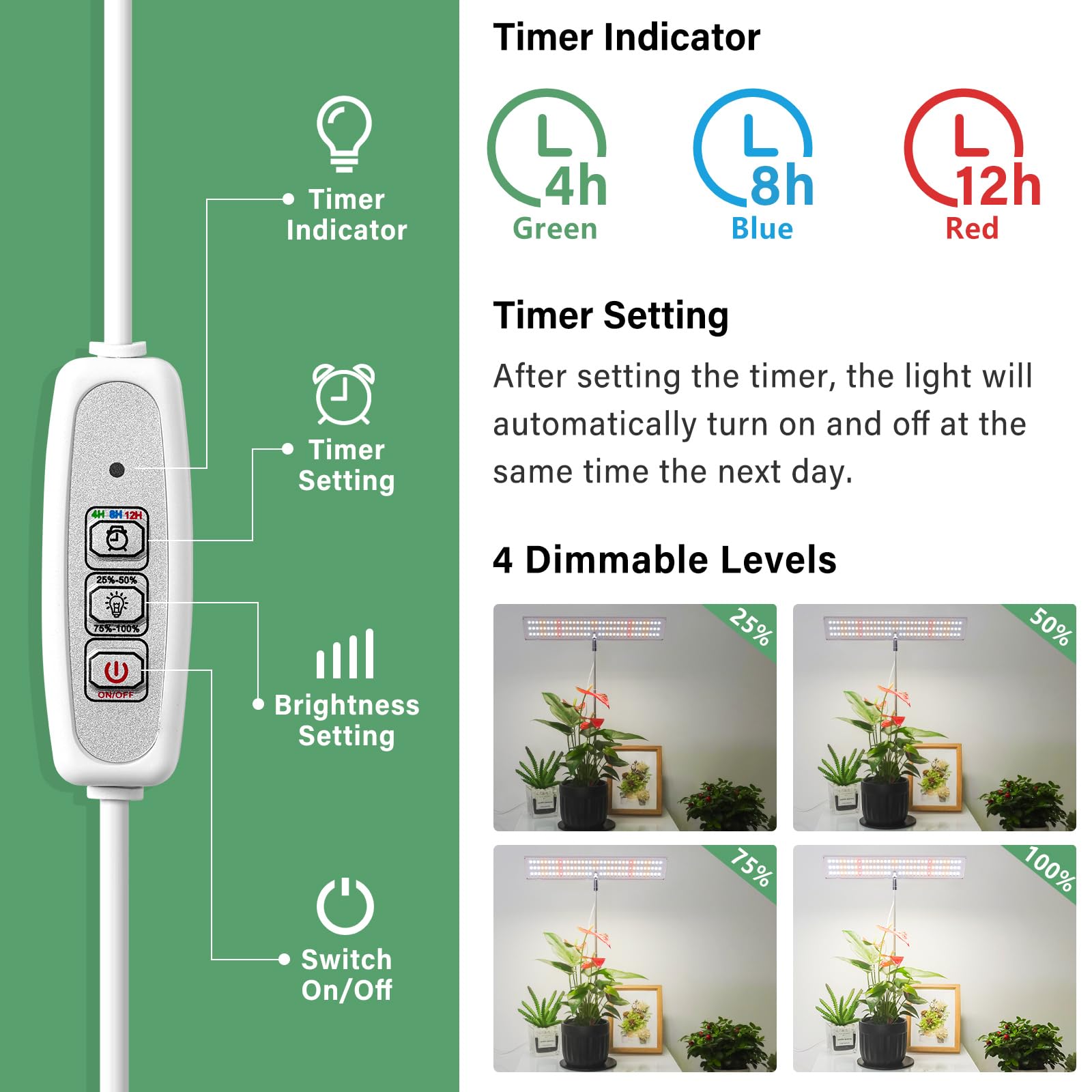 Mua LORDEM Grow Light for Indoor Plant, Full Spectrum LED Plant Light ...
