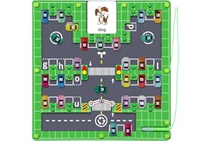 Alotwan Magnetic Alphabet Maze - Montessori Educational Toy for Toddlers Wooden ABC Puzzle Board, Kids Fine Motor Skills Development, Early Preschool Learning Activity for 3 4 5 Years Boys and Girls