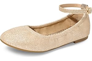 DREAM PAIRS Girls Dress Shoes Girl's Ballerina Flat Ankle Strap Ballet Flats (Toddler/Little Kid/Big Kid)