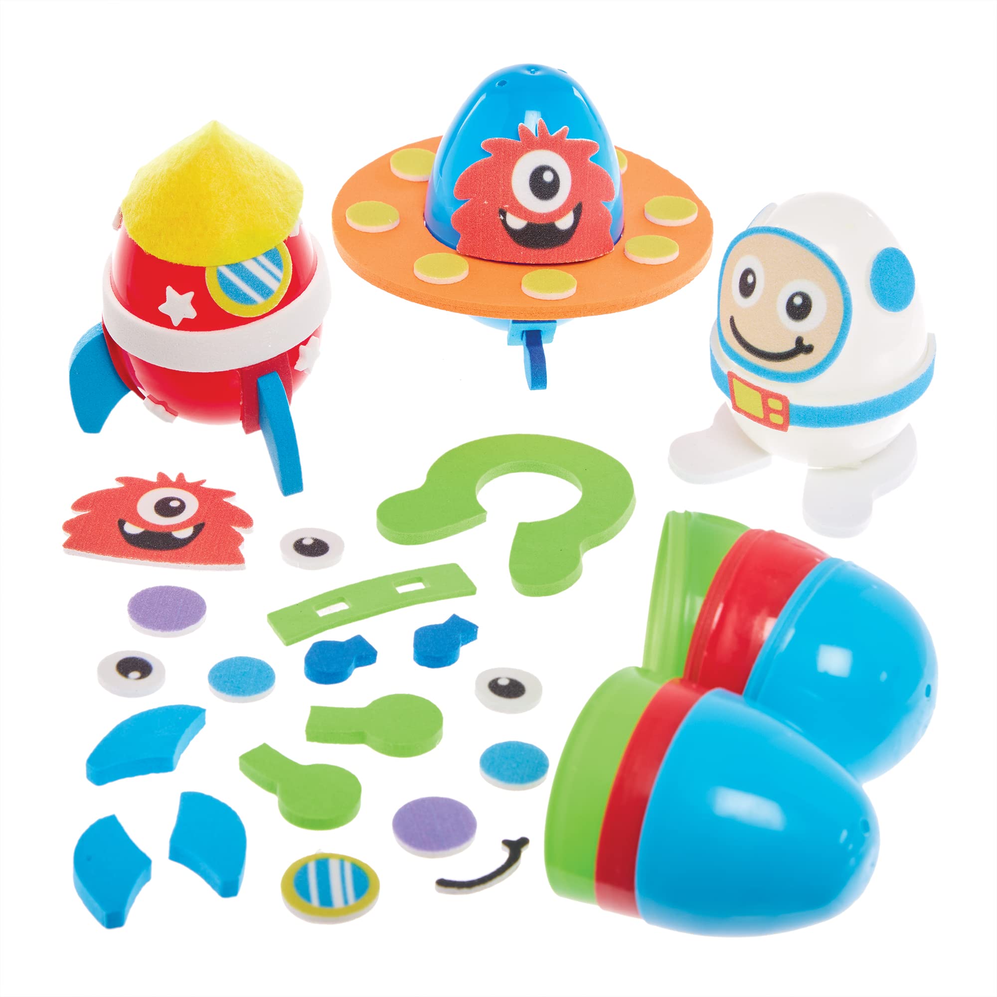 Baker Ross FX530 Solar System Egg Kits - Pack of 8, Egg Arts and Craft Kits for Kids