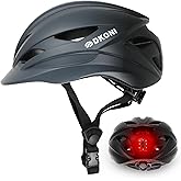 DKONI Bike Helmet Adult Urban:Bicycle Helmet for Men Women with USB Charge Detachable Taillight Helmets for Commuter Cycling Scooters