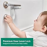 Moonybaby 2 Pack Door Lever Safety Lock White Child Proofing No Tools view 2