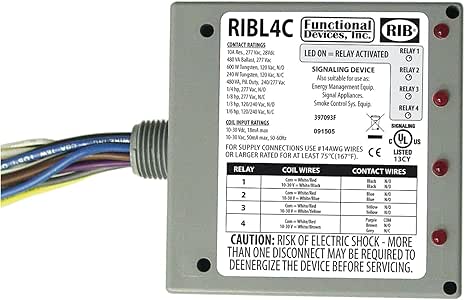 Amazon.com: Functional Devices (RIB) RIBL4C Enclosed Relays 10Amp 3