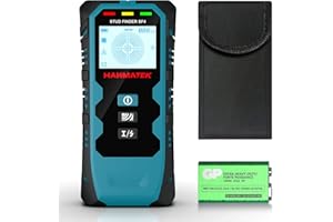 HANMATEK Stud Finder Wall Scanner,5 in 1 Multifunction Stud Locator with Upgraded Smart Sensor Audio Alarm HD LCD Display, St