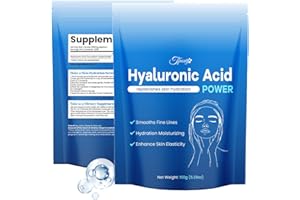 AQILUN Hyaluronic Acid Powder for Face, DIY Hyaluronic Acid Serum, Low Molecular Weight Hyaluroni Acid Powder for Skin Hydration and Moisture Support-5.29 oz