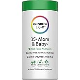 Rainbow Light 35+ Mom & Baby + Multivitamin | 60 Caplets | Prenatal and Postnatal Nutrition | Real Food Nutrients, Digestive Enzymes & Probiotics | Essential Vitamins and Minerals for Women