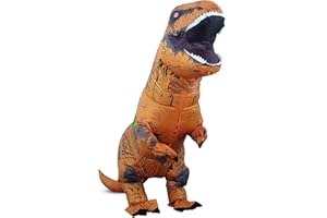 PIAMIF Inflatable Dinosaur Costume Adult, Fancy Halloween Blow up T-Rex Costume Full Body Dino Costume for Cosplay Party