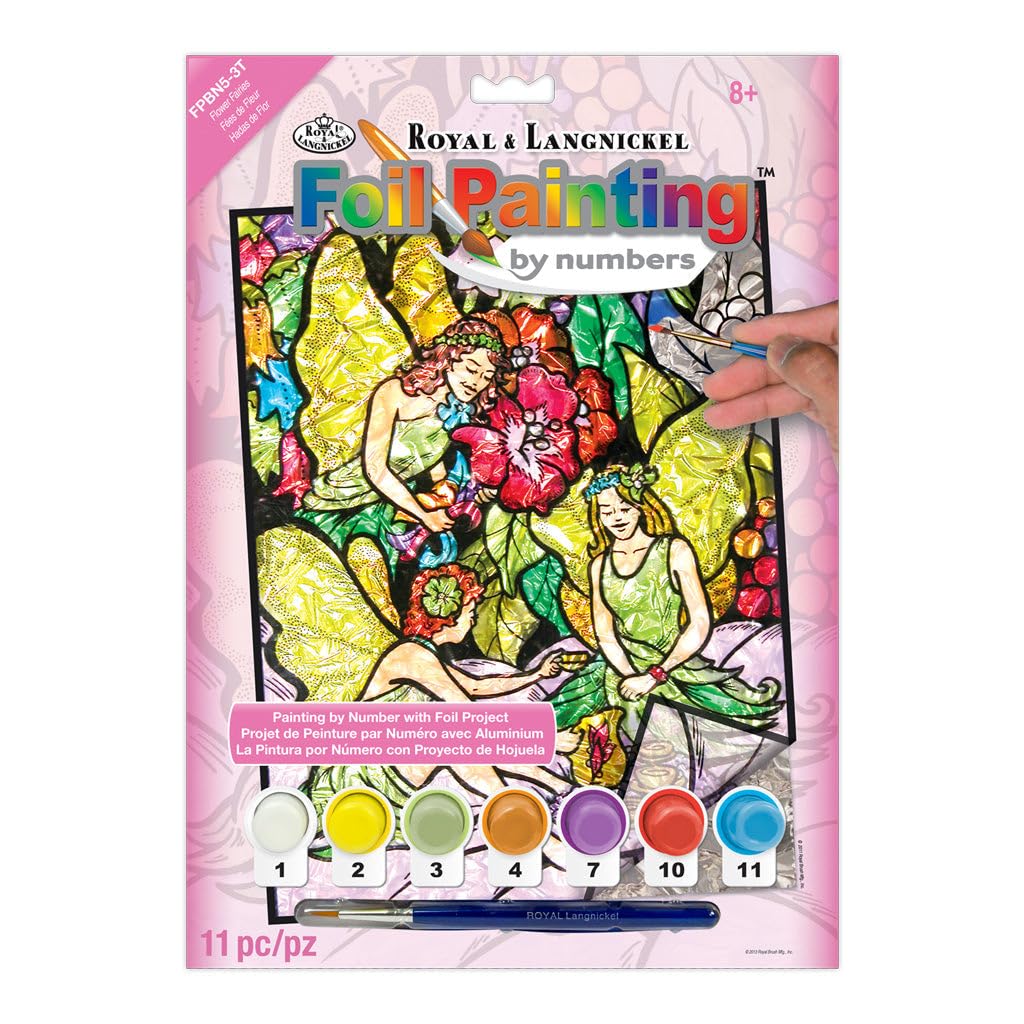 Royal & Langnickel Foil Paint by Number Flower Fairies Designed Painting Set