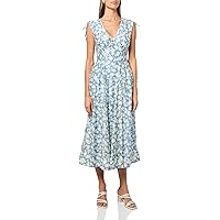 knee length dresses for ladies Blythe Floral Plisse Midi Dress