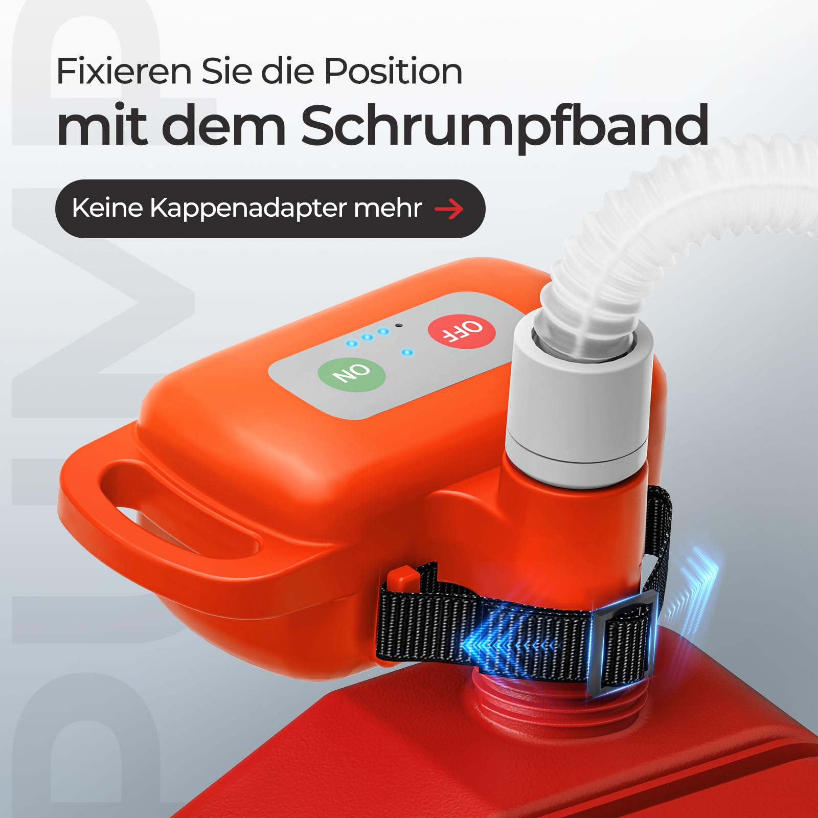 Kraftstoff Umfüllpumpe mit Auto-Stopp-Sensor, Benzinpumpe Elektrische mit Batterien, Aufladbare tragbare Dieselpumpe, Multifunktions-Flüssigkeitsförderpumpe für Benzin, Diesel und Öl, Orange 3