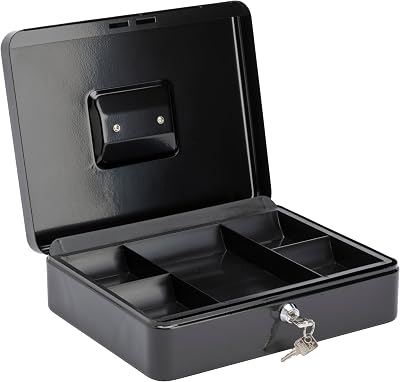 Burg Wachter CB04BK Black Security Box 300mm Removable Tray 2 Keys