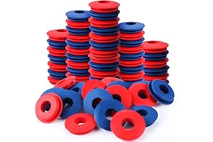 KOOTANS 80pcs Glad Hand Seals Rubber Truck Glad Hand Seal, Air Hose Glad Hands Grommets Round Gaskets for Semi Trucks Trailers Tractors, Parts Number 10028 (40pcs Red, 40pcs Blue)