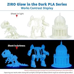ZIRO Glow in The Dark Filament, PLA Filament