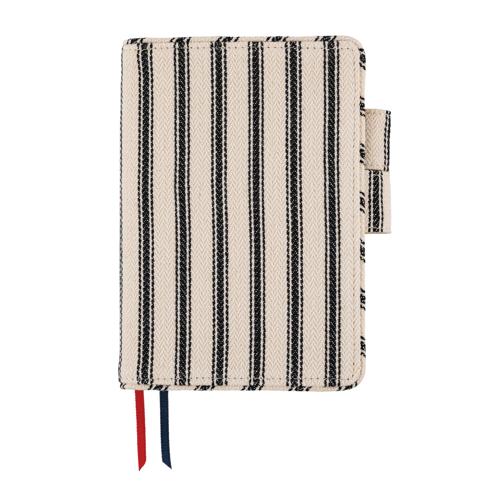 Hobonichi Techo Original/Planner Cover [A6 Cover Only] Lined Fabric: Herringbone (Ivory x Black)