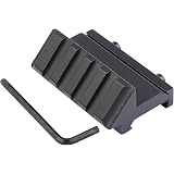 Support Tactique 45 Degrés 4 Fentes - Adaptateur Dégagement Rapide Picatinny/Weaver 20mm