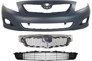 Garage-Pro Front Bumper Cover KIT For Toyota Corolla 2009-2010, Front Bumper Replacement, Primed