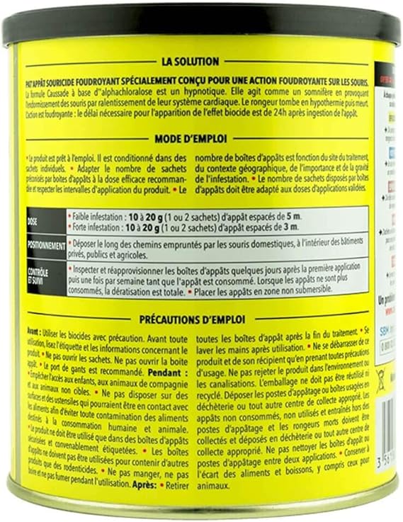 Caussade Casapt10 Souris Patappât Foudroyant 10 Pâtes Très