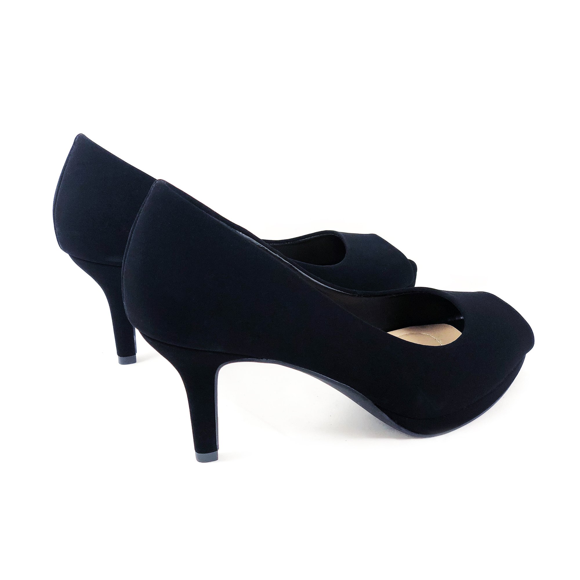 City Classified Comfort Walter Peep Toe Extra Comfort Insole Stiletto Heel Classic Dress Pumps - Image 5