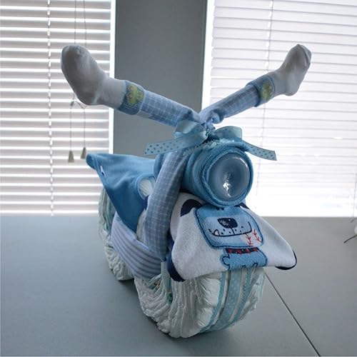 baby shower motorcycle diaper cake