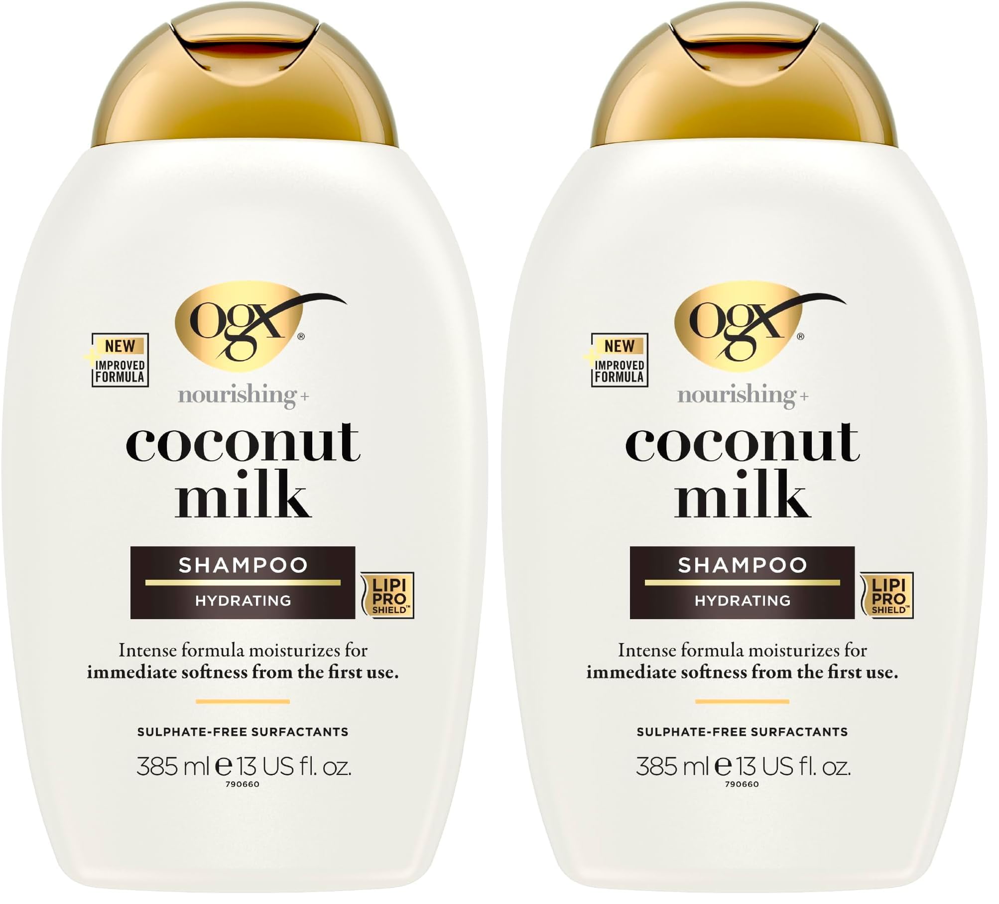 OGX Coconut Milk Hydrating Shampoo,385 ml (Pack of 2) — image 1