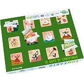 YumEarth Holiday Organic 12 Day Advent Calendar - Christmas Candy Non GMO, Gluten Free, Dye Free, Vegan - Sour Littles, Fruit Snacks, and Chewys Snack Packs
