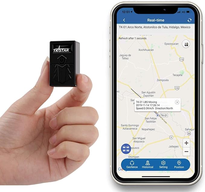 localizador GPS para Personas,Mini GPS Tracker Rastreador GPS Portátil en Tiempo Real