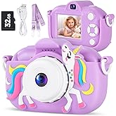 MAVOKIS Kids Camera Digital Camera for Age 3-8, 1080P Toddler Camera for Kid with 32GB SD Card, Toddler Girls Toys Age 6-9, Christmas Birthday Gifts for Children, Purple