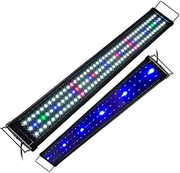 Amazon 水槽ライト アクアリウムライト 5色led 熱帯魚ライト 水槽用 調節可能 昼と夜のインテリジェントシミュレーション タイミング機能付き 水槽照明 観賞魚飼育 水草育成用 長寿命 淡水 海水両用 省エネ 長寿命 30cm 40cm水槽対応 S Chenchen ライト 照明 通販
