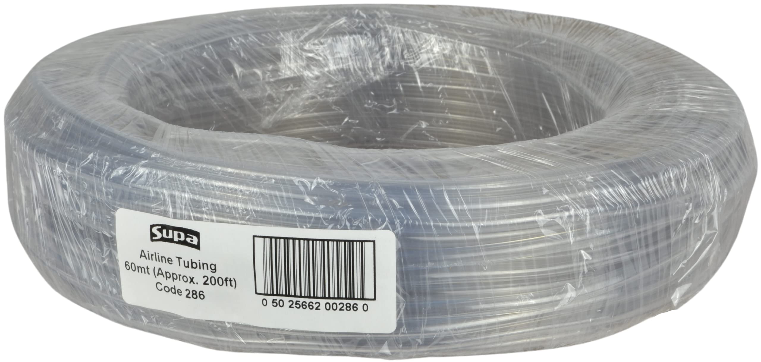 Supa Clear Airline Tubing, 6 mm (Outer Diameter) x 4 mm (Internal Diameter) x 60 metres, Suitable for Connecting Air Pumps, Airline Accessories and Aquarium Ornaments.