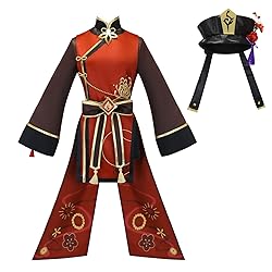 LTAKK Hu Tao Cosplay Costume Hu Tao Outfit Uniform