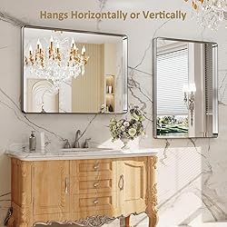 LOAAO 40X30 Inch Brushed Nickel Bathroom