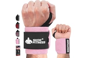 SKDK Wrist Wraps- Wrist Straps for Weightlifting with Thumb Loop,12" 18" 21" Professional Wrist Straps for Wrist Support,Powerlifting,Strength Training,Bodybuilding,Men & Women(Pair)