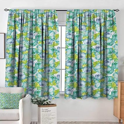 Amazon Com All Of Better Turquoise Patterned Drape For Glass Door