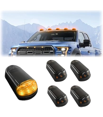 Solar Powered Truck Cab Lights - Wireless No-Drill Roof Marker Lights With Vibration Sensor Solar Powered Truck Cab Lights - Wireless No-Drill Roof Marker Lights With Vibration Sensor