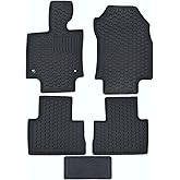 Custom-fit for 2019-2025 Toyota Rav4 Premium All-Weather Rubber Floor Mats and Liners Front and 2nd Row Heavy Duty Set (Black)
