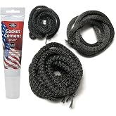 Midwest Hearth Gasket Kit 3440 for Vermont Castings Stoves, USA Made | Fits Intrepid, Defiant, Vigilant &amp; Resolute Wood Stoves Only, 5-Piece Kit, Graphite Fiberglass, 2000F Cement Included