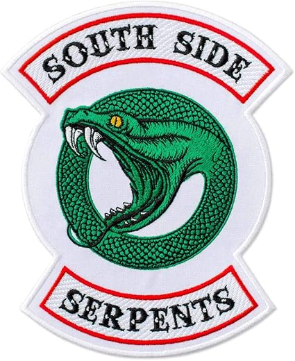 Amazon Com Riverdale Southside Serpents Biker Gang Logotype Embroidered Patch Iron On 5 7 X 7 Arts Crafts Sewing