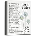 Canvas Wall Art Maya Angelou Inspirational Quote Decor, Still I Rise Inspirational Canvas Prints Poster Wall Art, Motivational Wall Art, Gift for Home and Office Decor Under, Size 12x15