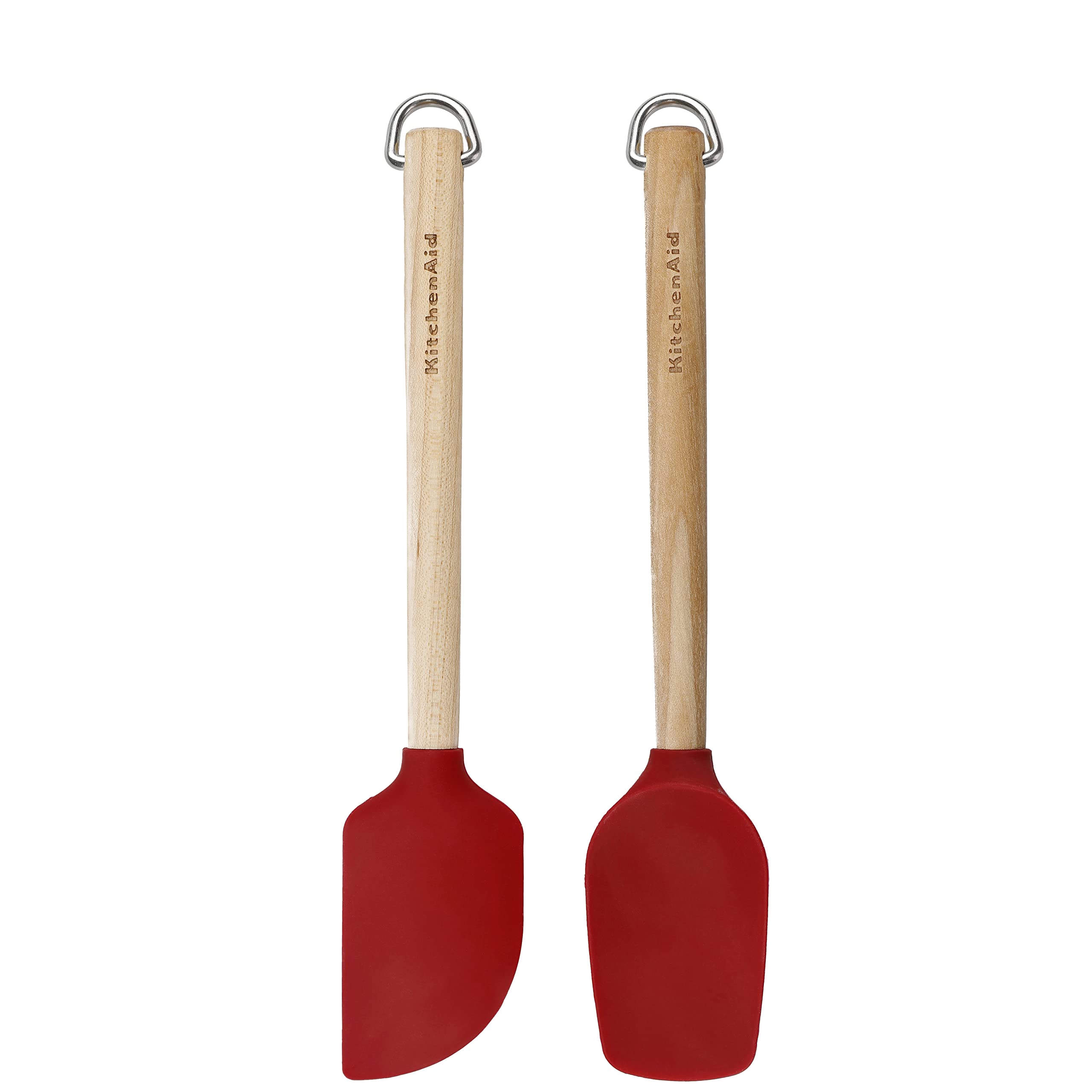 KitchenAid 2pc Mini Birchwood Spatulas Set - Empire Red