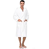 TowelSelections Mens Hooded Robe Cotton Terry Cloth Towel Bathrobe Soft Shower Bath Robes for Men XS to 4X