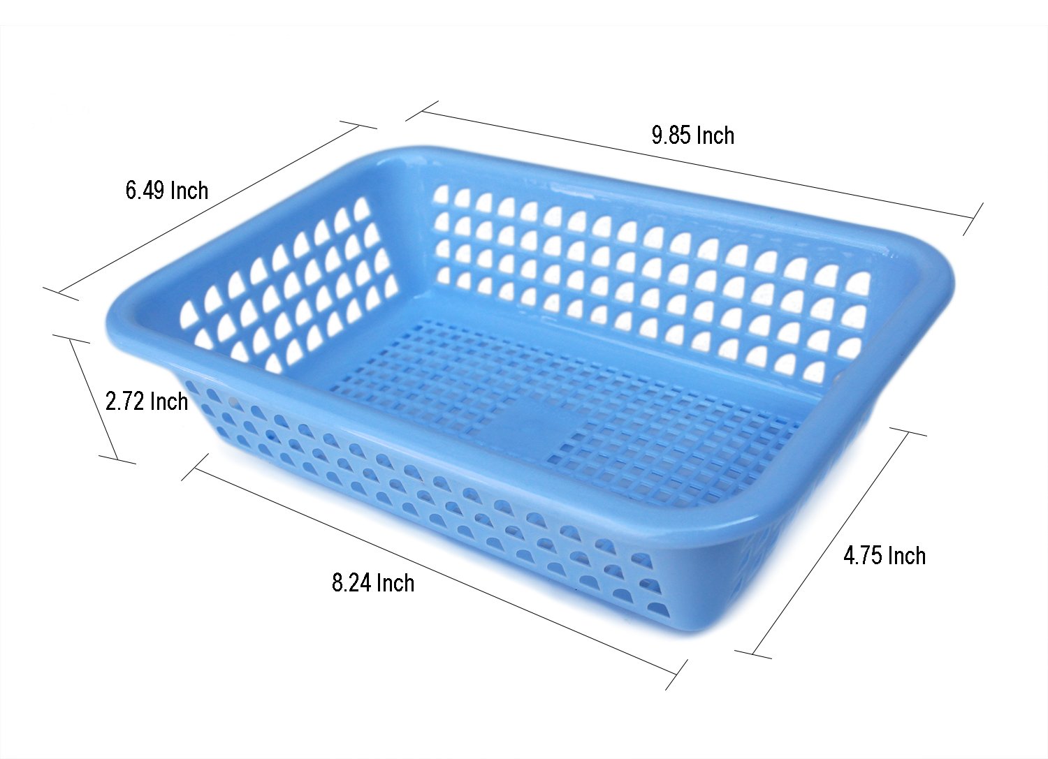 Honla Rectangular Small Plastic Storage Baskets Organizer,Set of 8 in 4