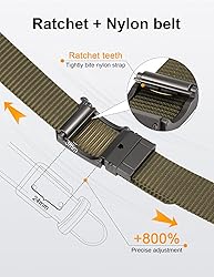 JUKMO Men's Reversible Ratchet Belt - 2 Styles in