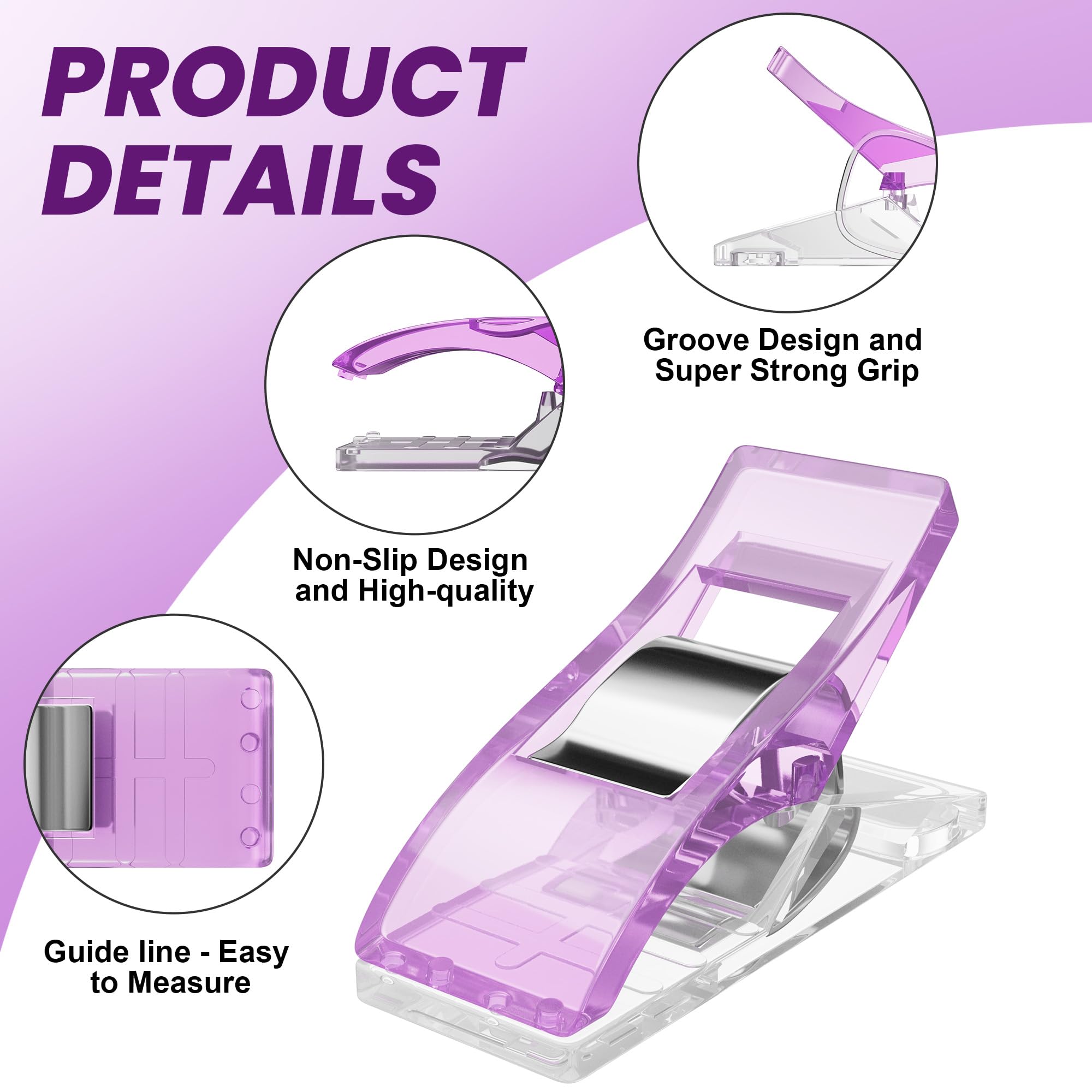 100pcs Sewing Clips Multipurpose Quilt Clip for Fabric Multi-Colored Plastic Sewing Quilting Supplies Craft for Small-Scale Projects and Crafting Tools Accessories