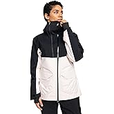Roxy womens Purelines Gore-tex Stretch Ski Jacket – 20k Waterproof 2 Layer Shell, Cohaesive Hood System